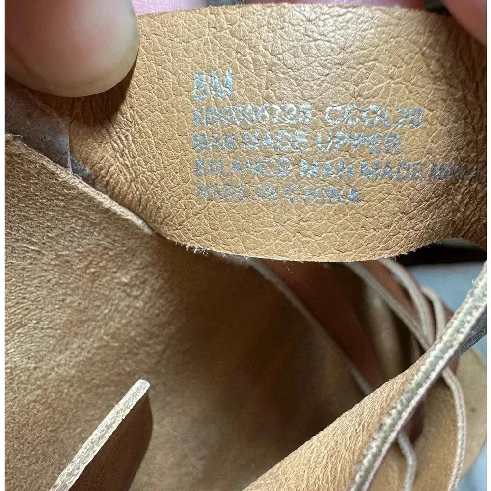 Korks by Kork-Ease Aster Brown Strappy Slide Leather Sandal Size 8 Buckle Comfy